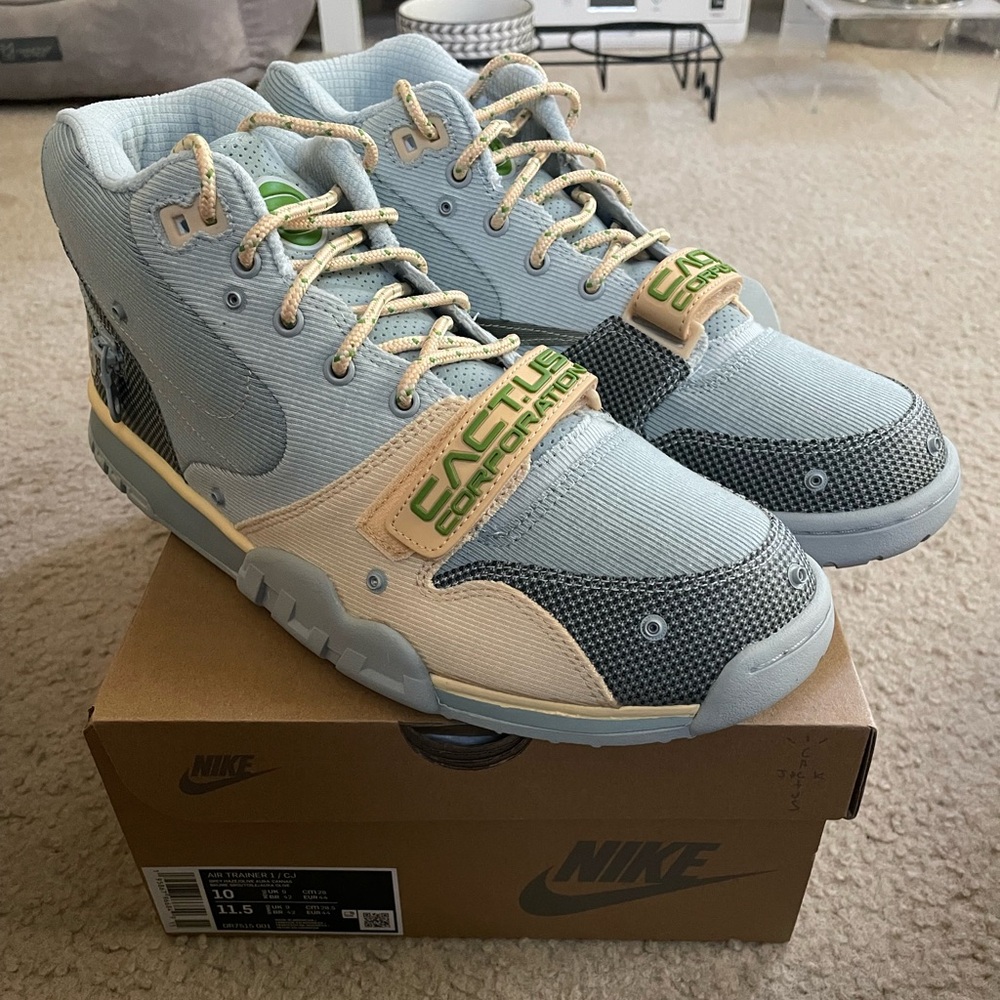 ❌ SOLD ❌ Nike x Travis Scott/Cactus Jack Air Trainer 1 in Grey Haze colorway